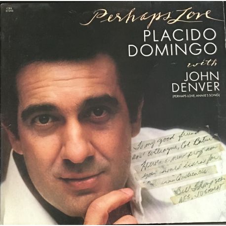 Placido Domingo With John Denver ‎– Perhaps Love Plak