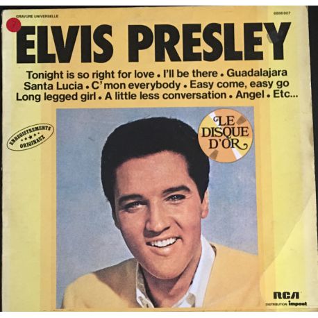 Elvis Presley ‎– Le Disque D'Or Plak