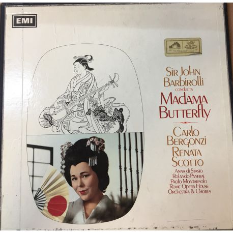 Puccini*, Sir John Barbirolli, Carlo Bergonzi, Renata Scotto ‎– Madama Butterfly 3 Plak Box SET