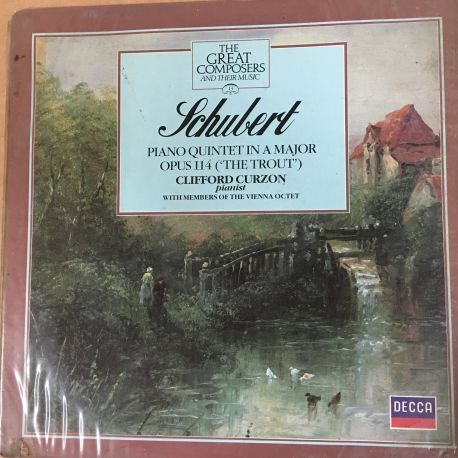 Schubert* - Curzon* With Members Of The Vienna Octet* ‎– Piano Quintet In A Major Opus 114 ('The Trout') Plak